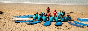 Military group surf lessons